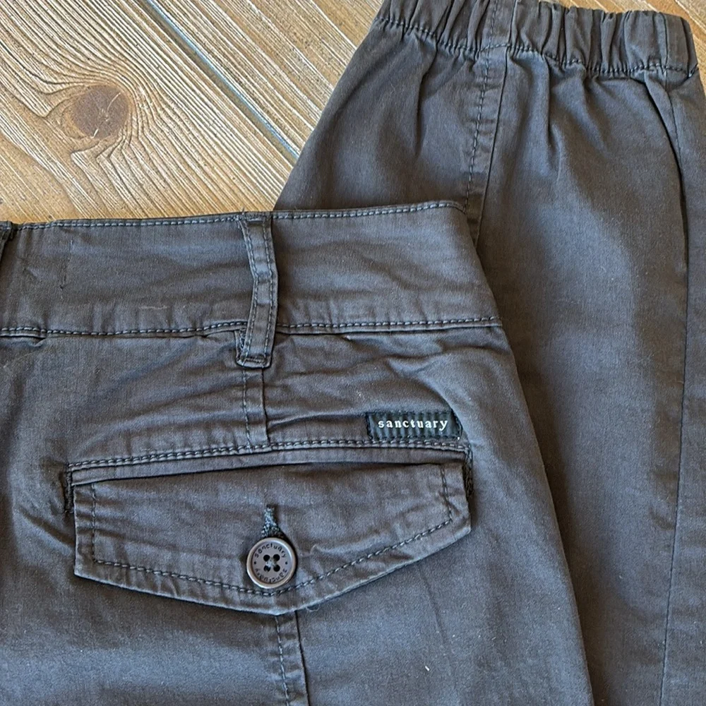 Sanctuary Rebel Crop Cargo Pants - Black, S 27 - Picture 9 of 11